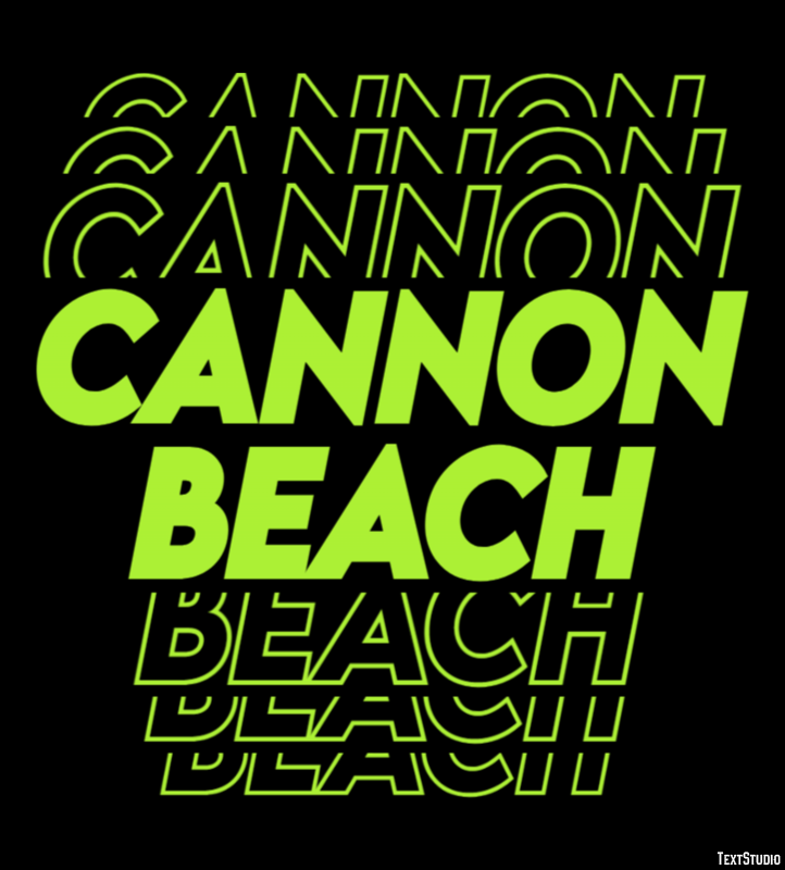 Cannon Beach Metin Efekti