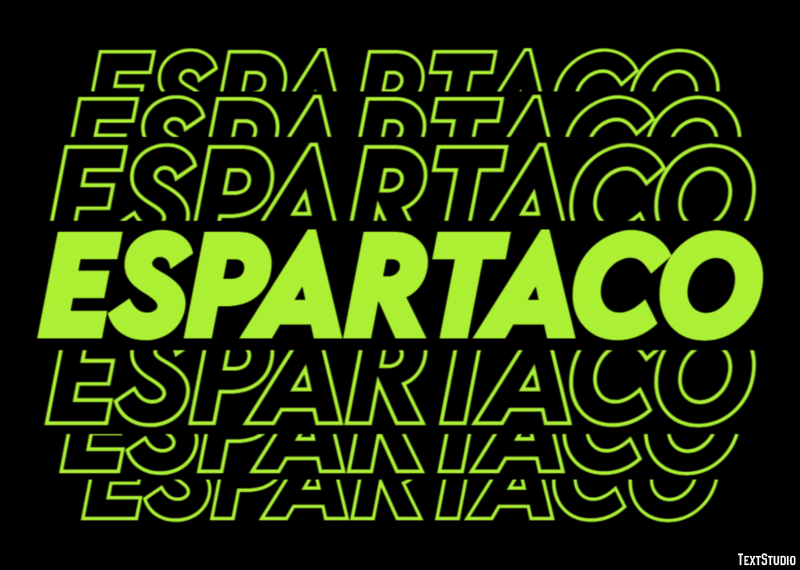 Espartaco Efecto de texto