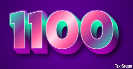 1100 Efecto de Texto