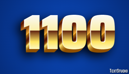 1100 Text Effect