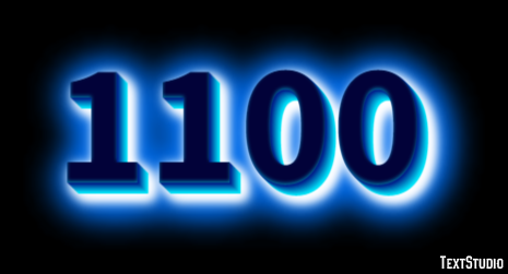 1100 Text Effect