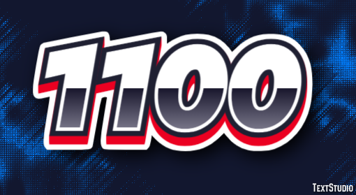 1100 Text Effect