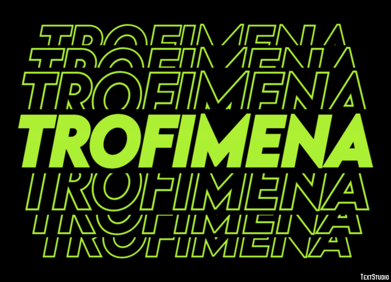 Trofimena Effetto testo