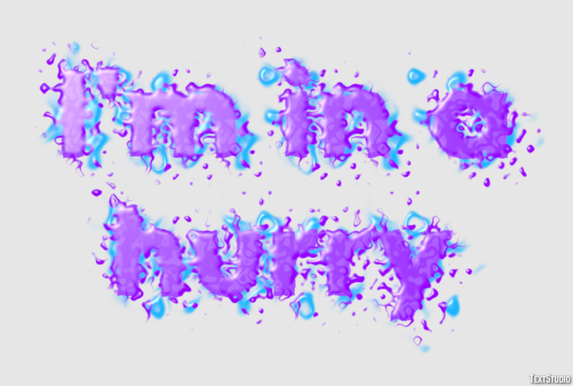 I'm in a hurry Text Effect