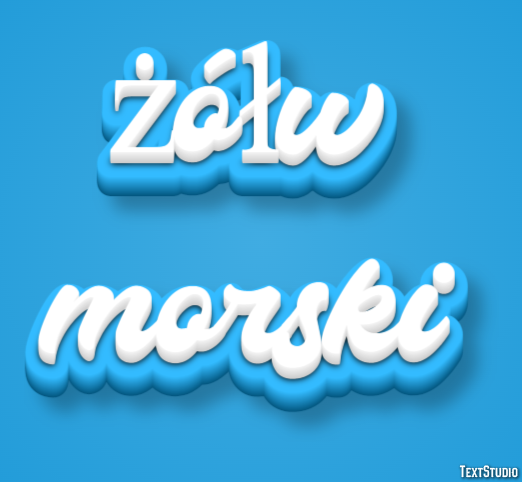 żółw morski Efekt tekstowy