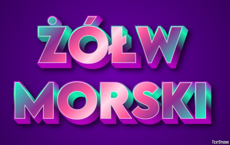 żółw morski Efekt tekstowy