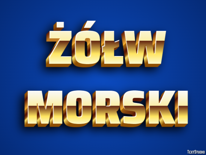 żółw morski Efekt tekstowy