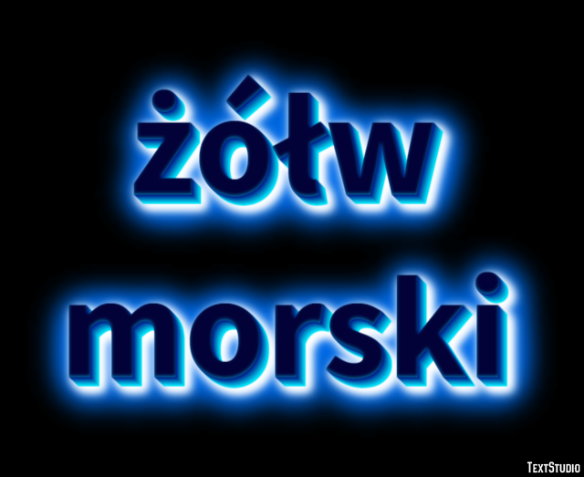 żółw morski Efekt tekstowy