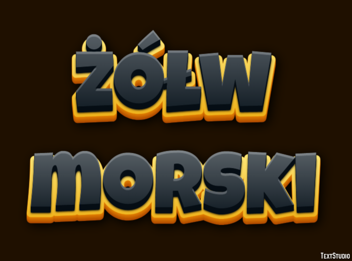żółw morski Efekt tekstowy