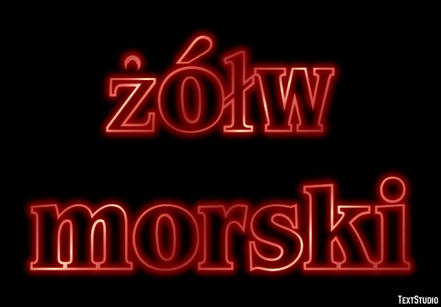 żółw morski Efekt tekstowy