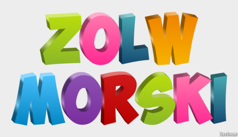 żółw morski Efekt tekstowy