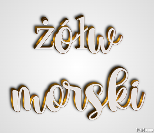 żółw morski Efekt tekstowy