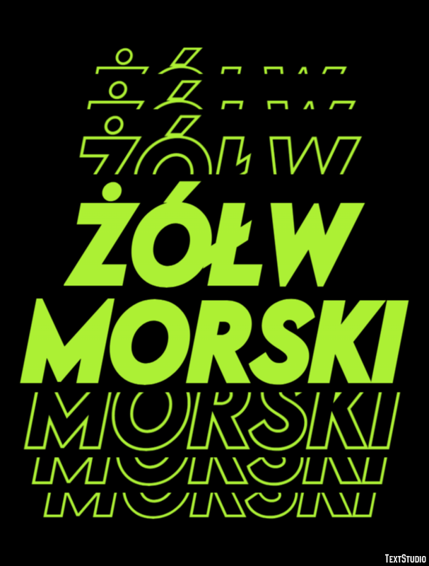 żółw morski Efekt tekstowy