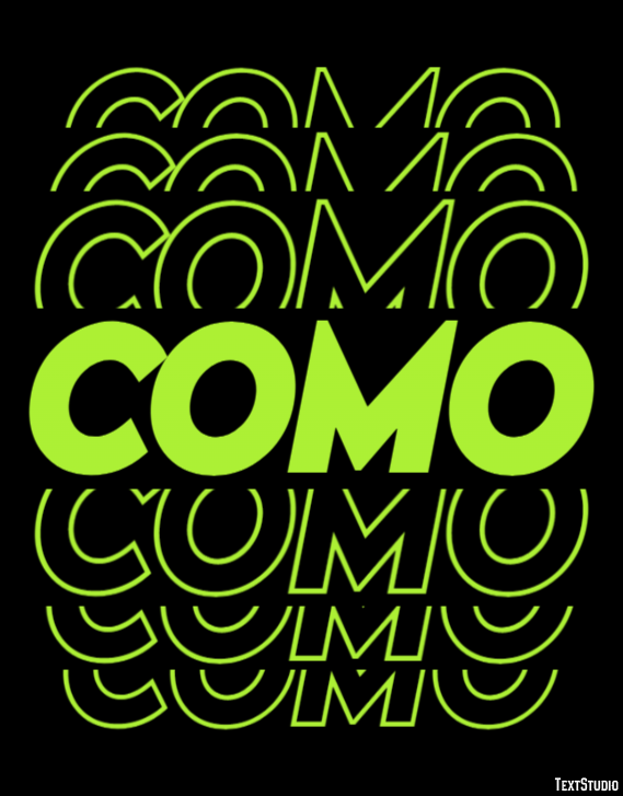 Como Эффект текста