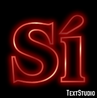 Sí Efecto de Texto