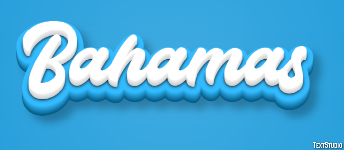 Bahamas Text Effect