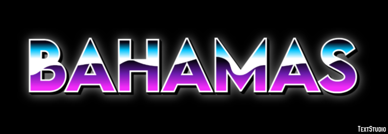 Bahamas Text Effect