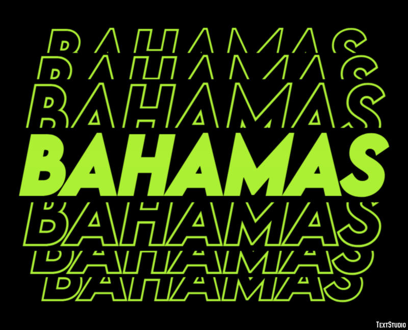Bahamas Texteffekt