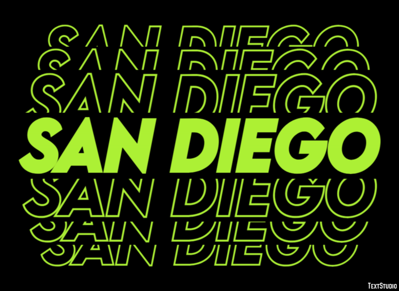 San Diego Efekt tekstowy