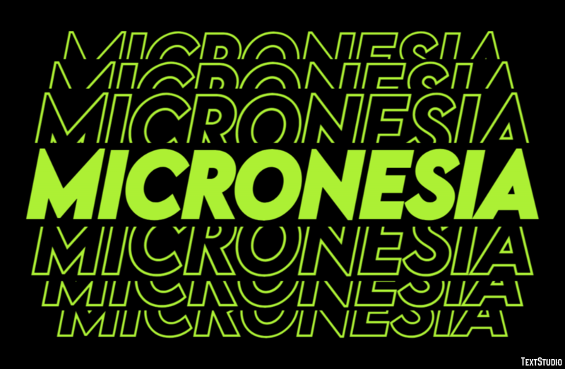 Micronesia Text Effect