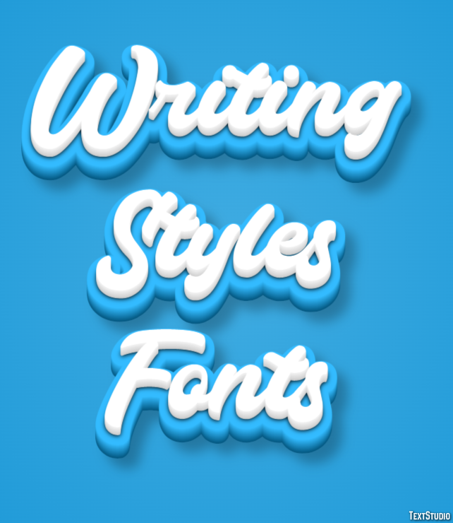 Writing Styles Fonts Efekt tekstowy