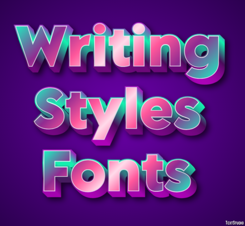 Writing Styles Fonts Efekt tekstowy