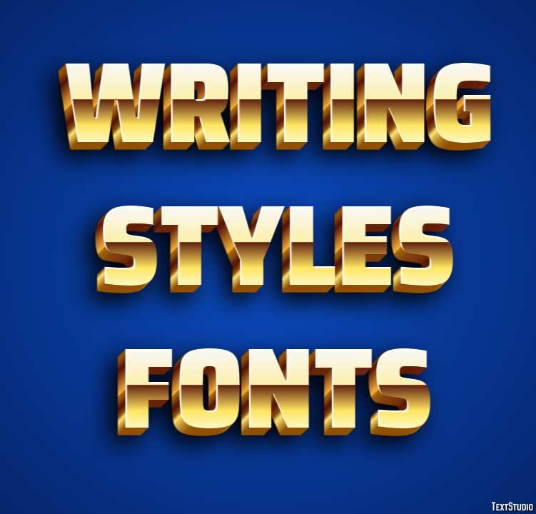 Writing Styles Fonts Efekt tekstowy