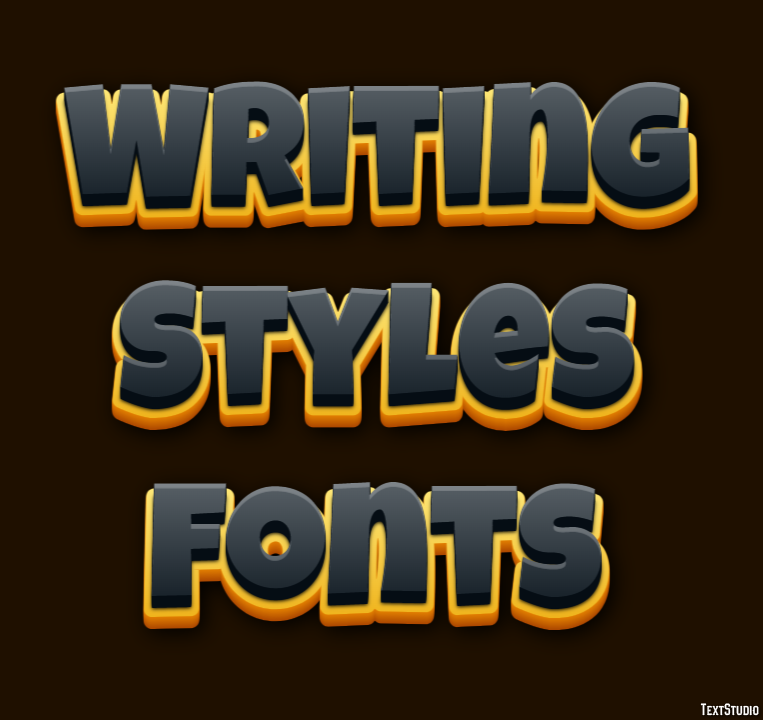 Writing Styles Fonts Efekt tekstowy
