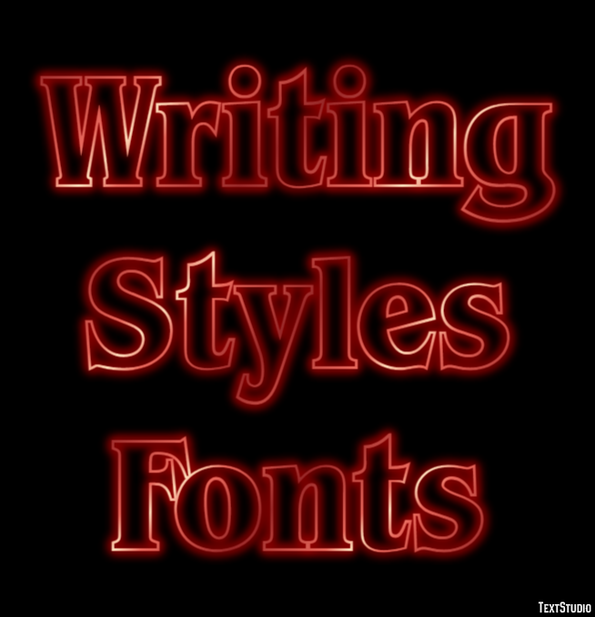 Writing Styles Fonts Efekt tekstowy