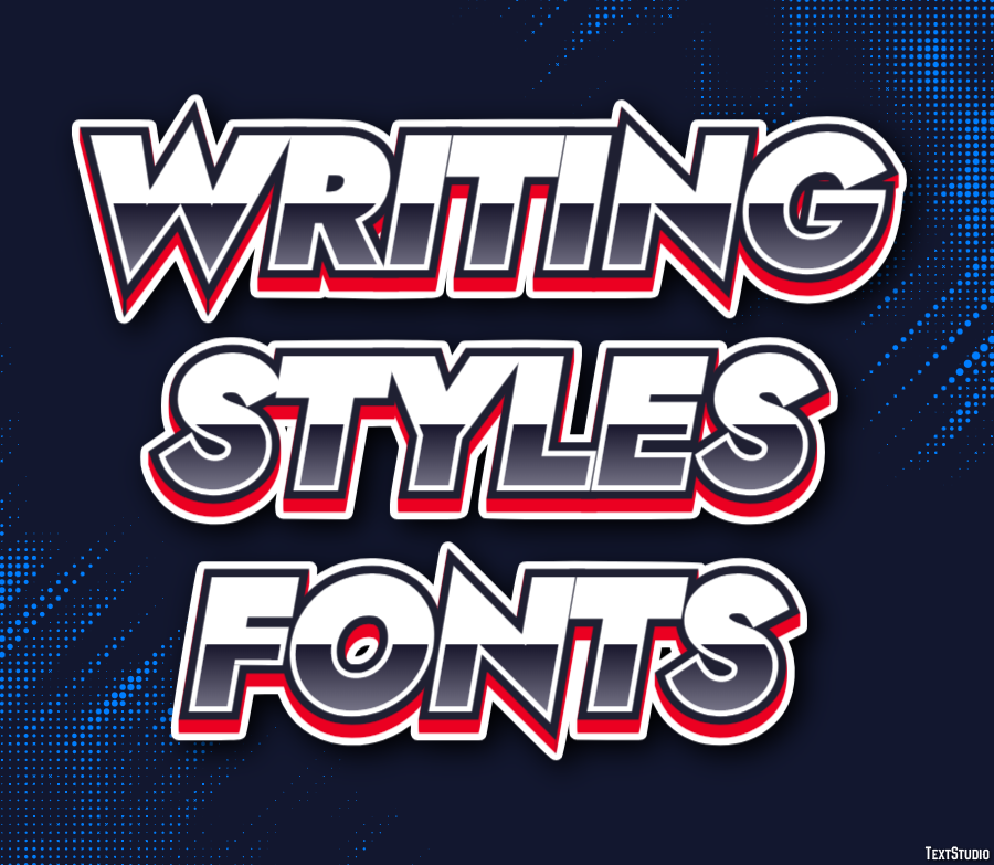 Writing Styles Fonts Efekt tekstowy