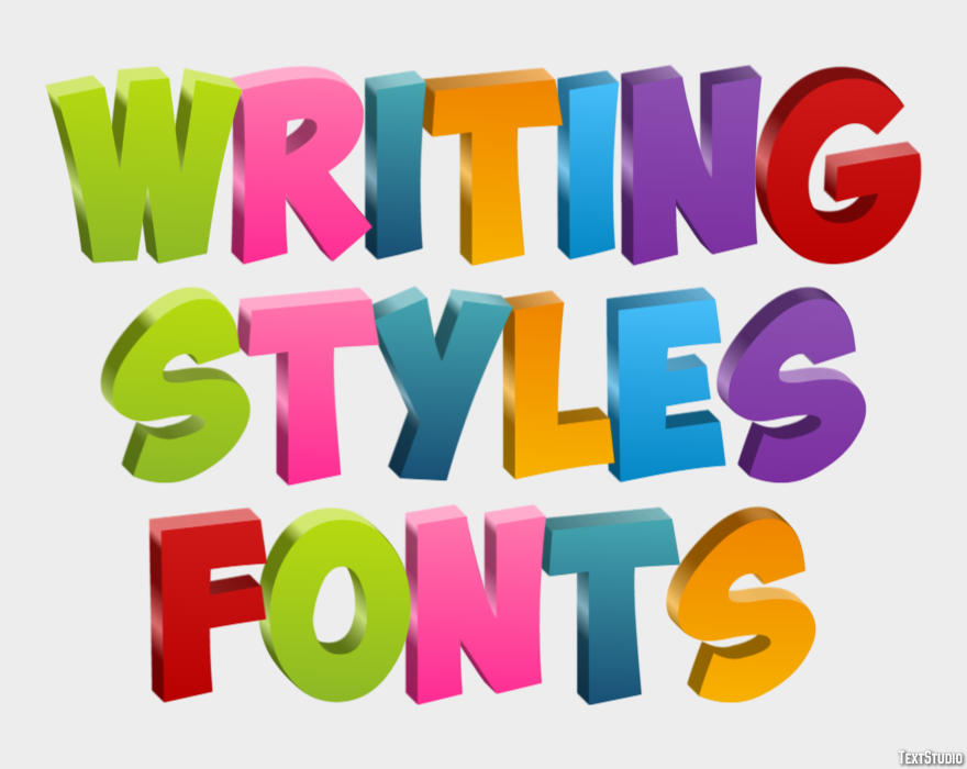 Writing Styles Fonts Efekt tekstowy