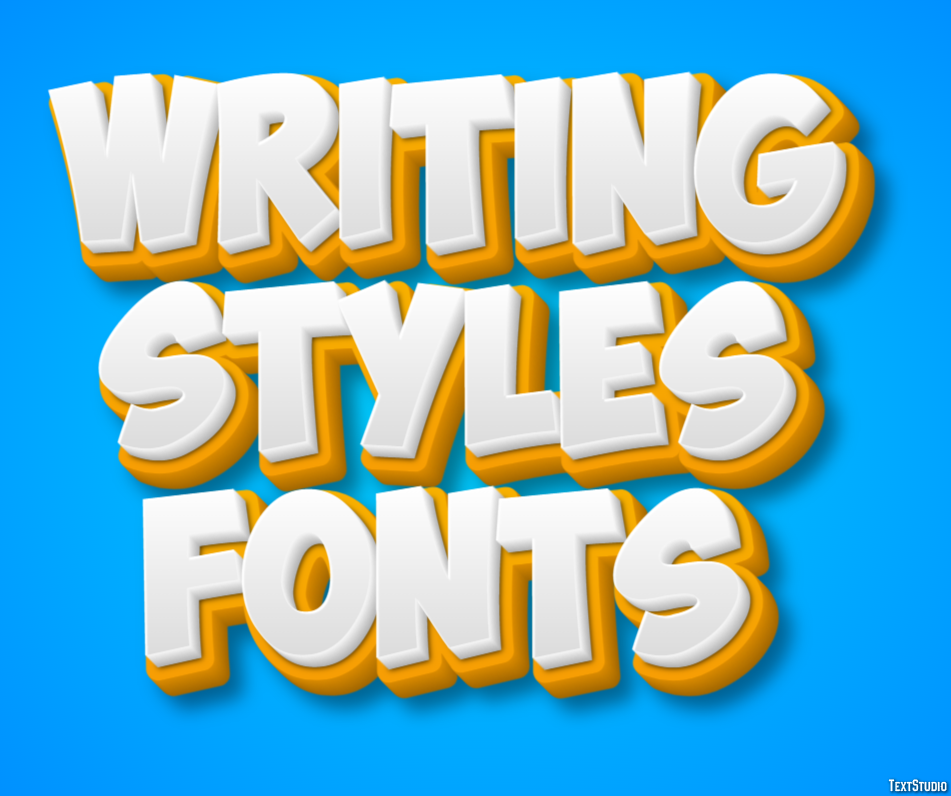 Writing Styles Fonts Efekt tekstowy