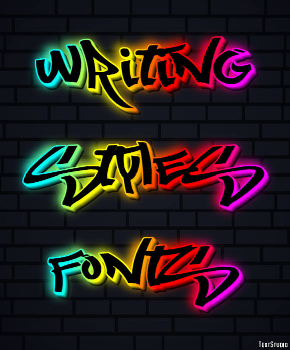 Writing Styles Fonts Efekt tekstowy
