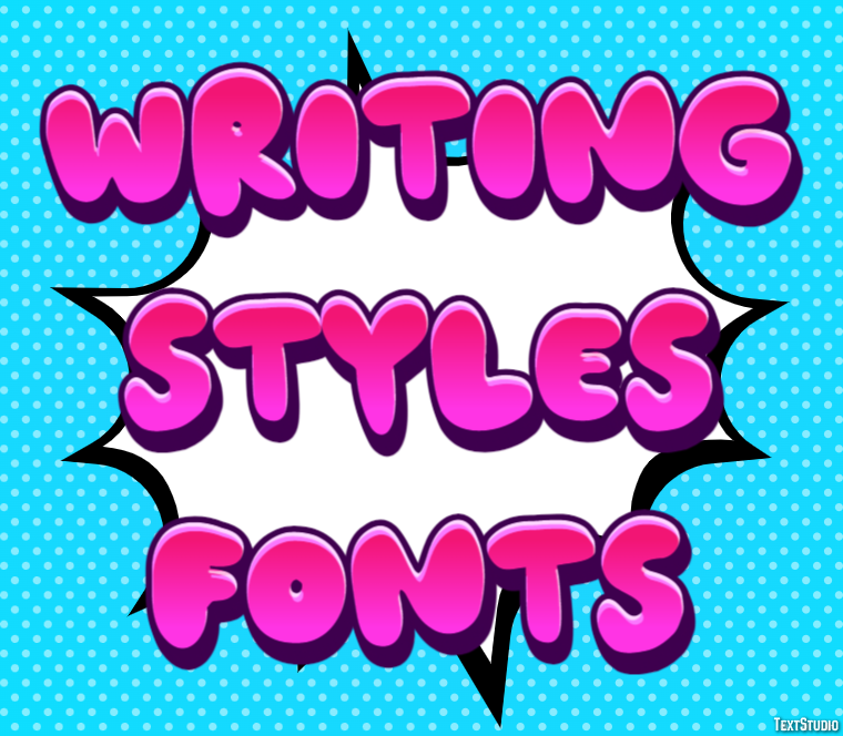 Writing Styles Fonts Efekt tekstowy