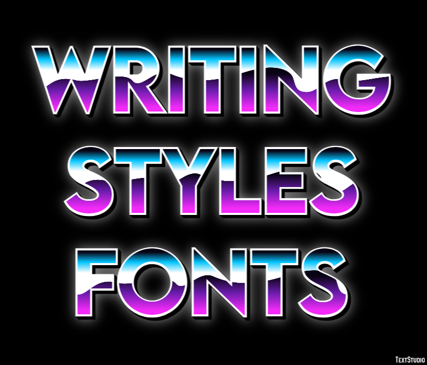 Writing Styles Fonts Efekt tekstowy