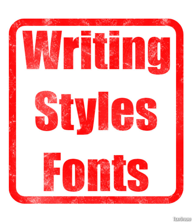 Writing Styles Fonts Efekt tekstowy