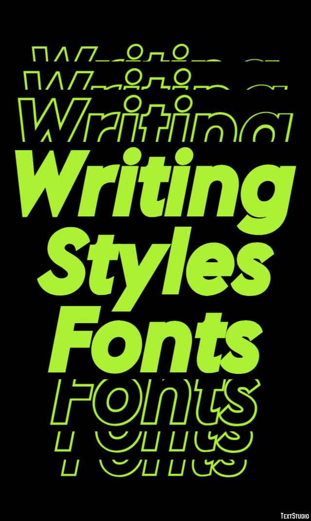 Writing Styles Fonts Efekt tekstowy