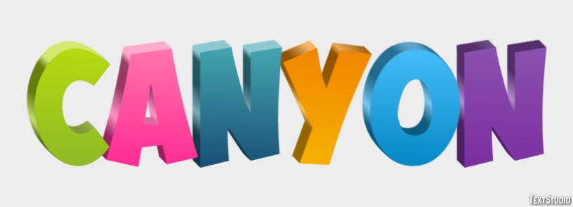 Canyon Texteffekt