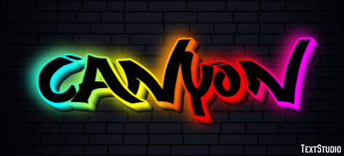 Canyon Text effect