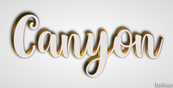 Canyon Texteffekt