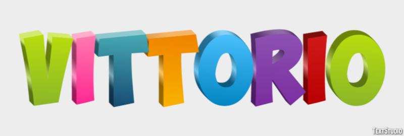 Vittorio Tekst effect