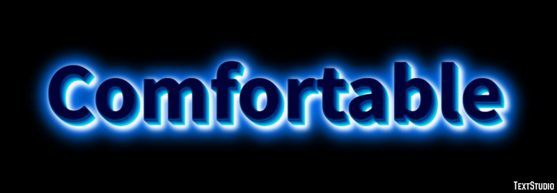 Comfortable Effetto testo