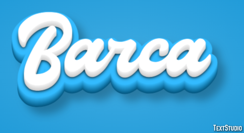 Barca Эффект текста