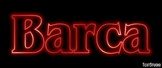 Barca Эффект текста