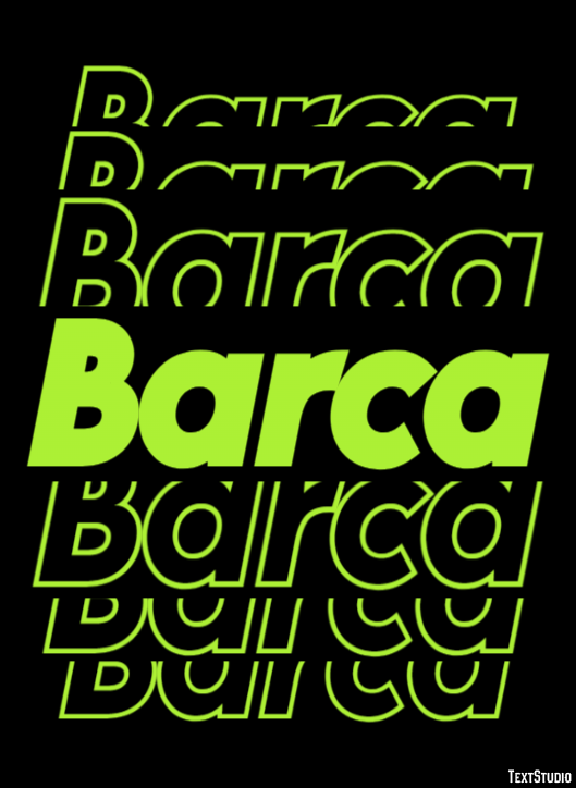 Barca Texteffekt