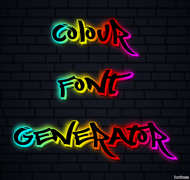 Colour Font Generator Text effect