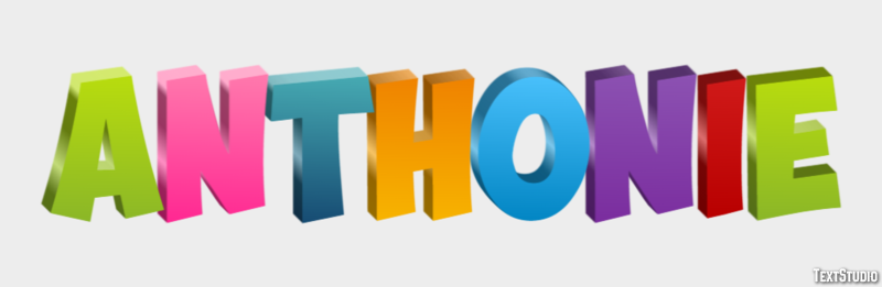 Anthonie Text effect