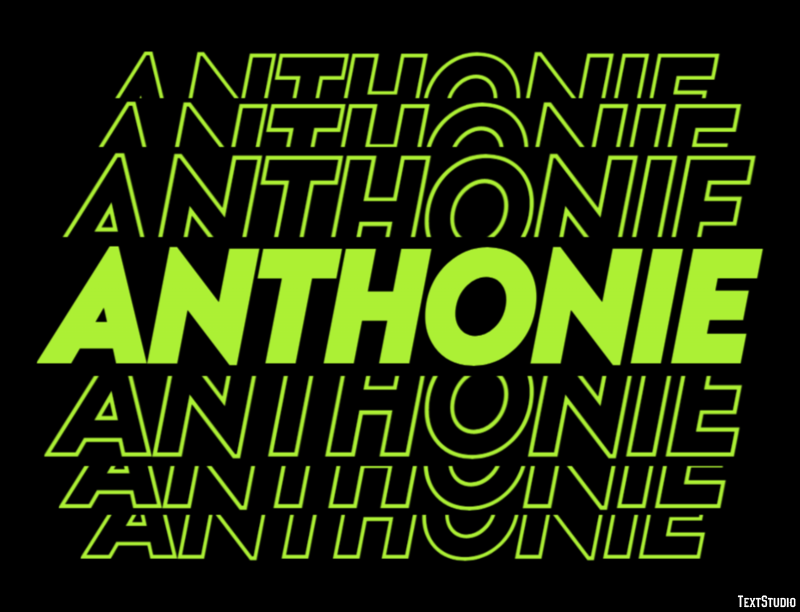 Anthonie Text effect