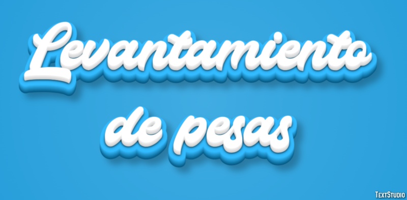 Levantamiento de pesas Efecto de texto