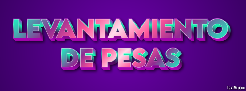 Levantamiento de pesas Efecto de texto